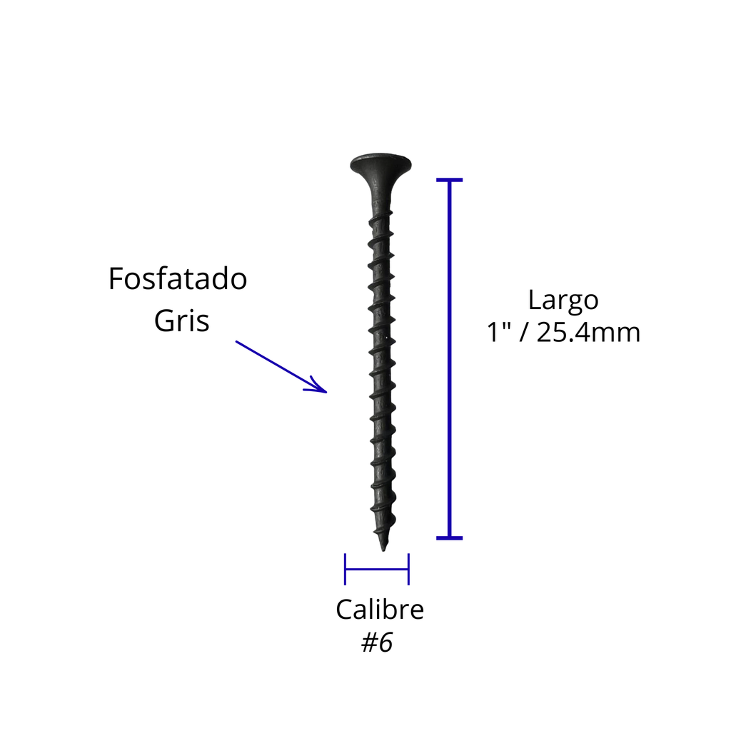 Tornillo Pija Punta Broca Para Metal 6×1 Pro-plus" Bolsa 500 piezas