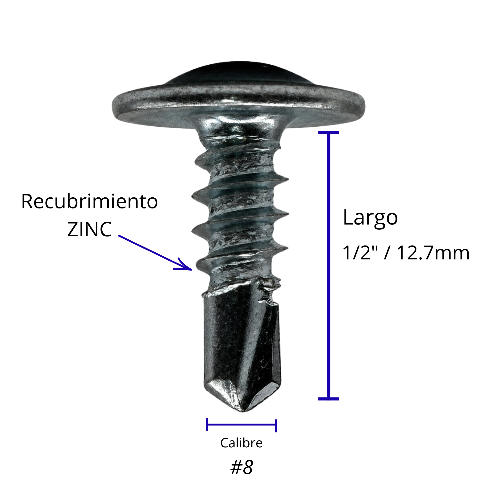 Tornillo Punta Broca DR XP 8x1/2" 500 y 1,000 piezas