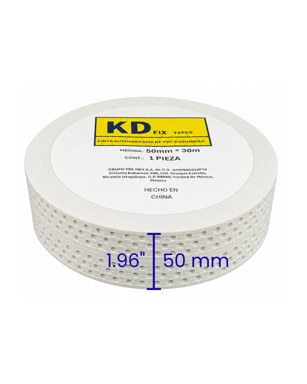 CINTA ROLLO PVC ESQUINERO ADH 50 mm X 30 m