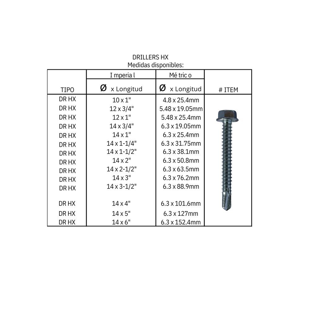 Tornillo Pija Hexagonal Punta Broca 14x1 Pro-plus Bolsa 500 piezas